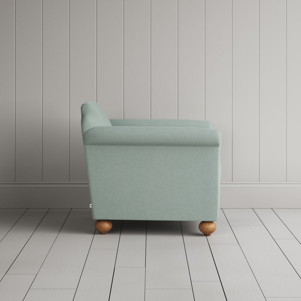  Side View of Dolittle Armchair in Laidback Linen Sky 