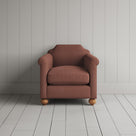Front View of Dolittle Armchair in Laidback Linen Sweet Briar