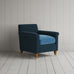 image of Idler Armchair in Intelligent Velvet Aegean Frame and Classic Corduroy Harbour Blue Seat