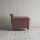 Side View of Idler Armchair in Intelligent Velvet Dusky Pink