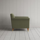Side View of Idler Armchair in Intelligent Velvet Green Tea