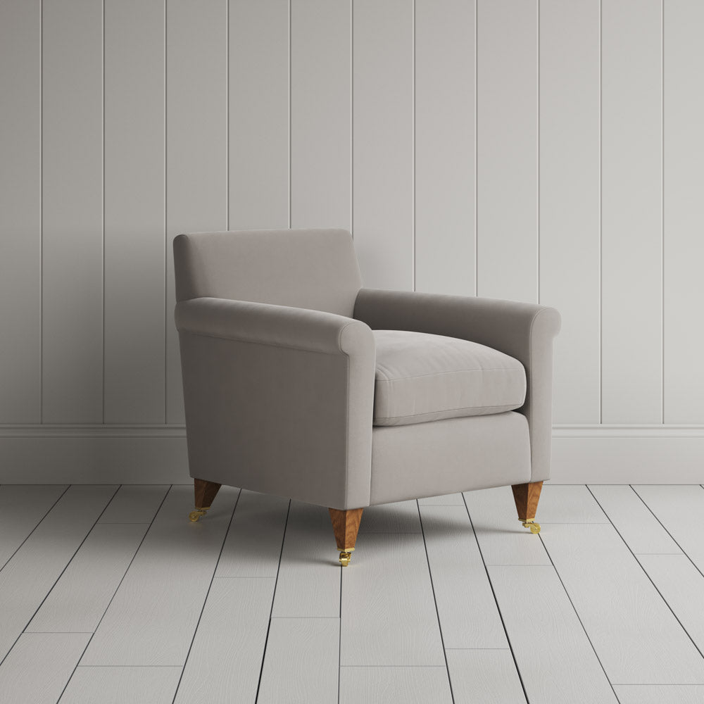  Idler Armchair in Intelligent Velvet Moonstone 