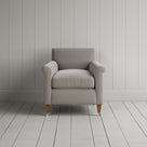 Front View of Idler Armchair in Intelligent Velvet Moonstone