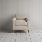 Front View of Idler Armchair in Laidback Linen Dove