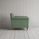 Side View of Idler Armchair in Laidback Linen Moss