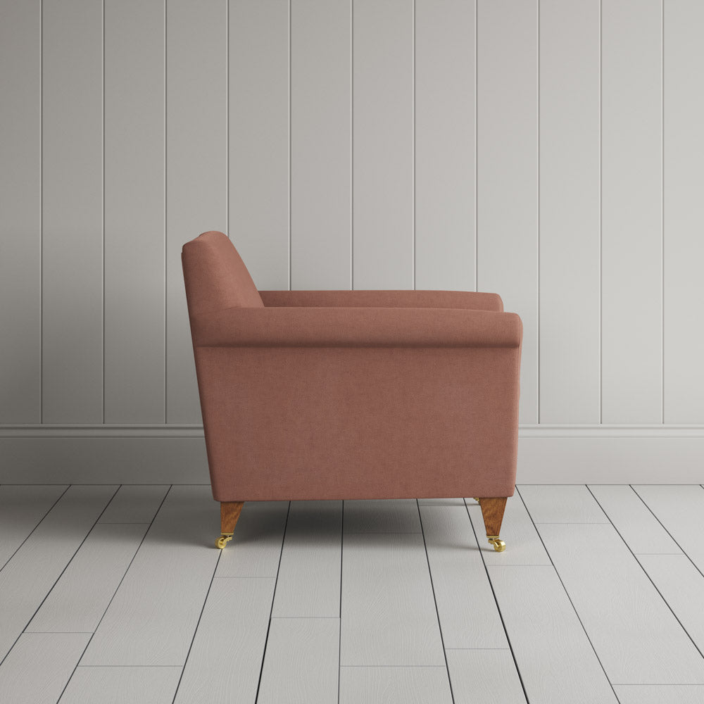  Side View of Idler Armchair in Laidback Linen Roseberry 
