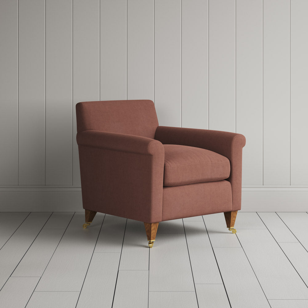  Idler Armchair in Laidback Linen Sweet Briar 