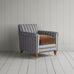 image of Idler Armchair in Regatta Blue Frame and Classic Corduroy Tobacco Seat