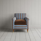 Idler Armchair in Regatta Blue Frame and Classic Corduroy Tobacco Seat front view