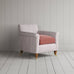 image of Idler Armchair in Ticking Berry Frame and Intelligent Velvet Damson Seat