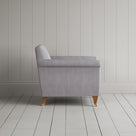 Idler Armchair in Ticking Blue Brown Frame and Intelligent Velvet Mineral Seat side profile
