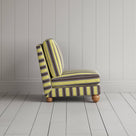 Side View of Perch Slipper Armchair in Regatta Cotton, Custard