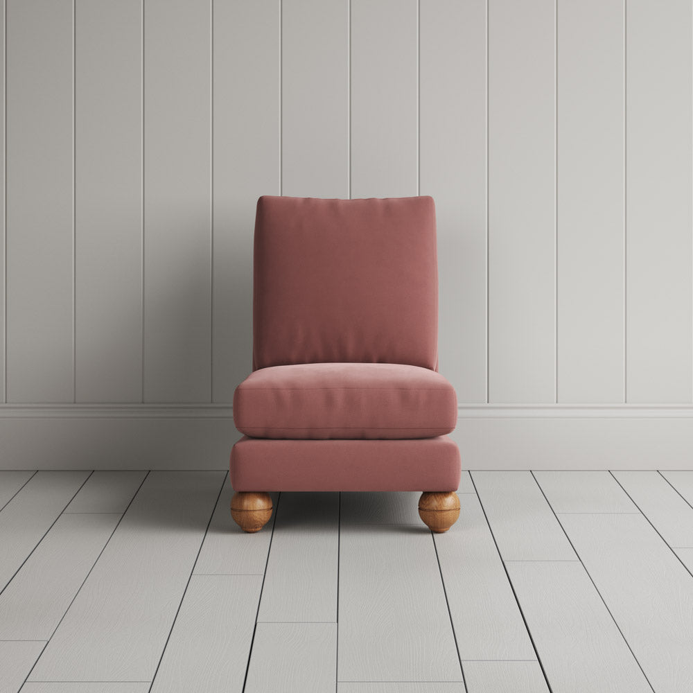  Slipper Armchair in Rose Velvet 
