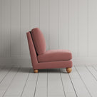 Side view of Perch Slipper Armchair in Intelligent Velvet Rose