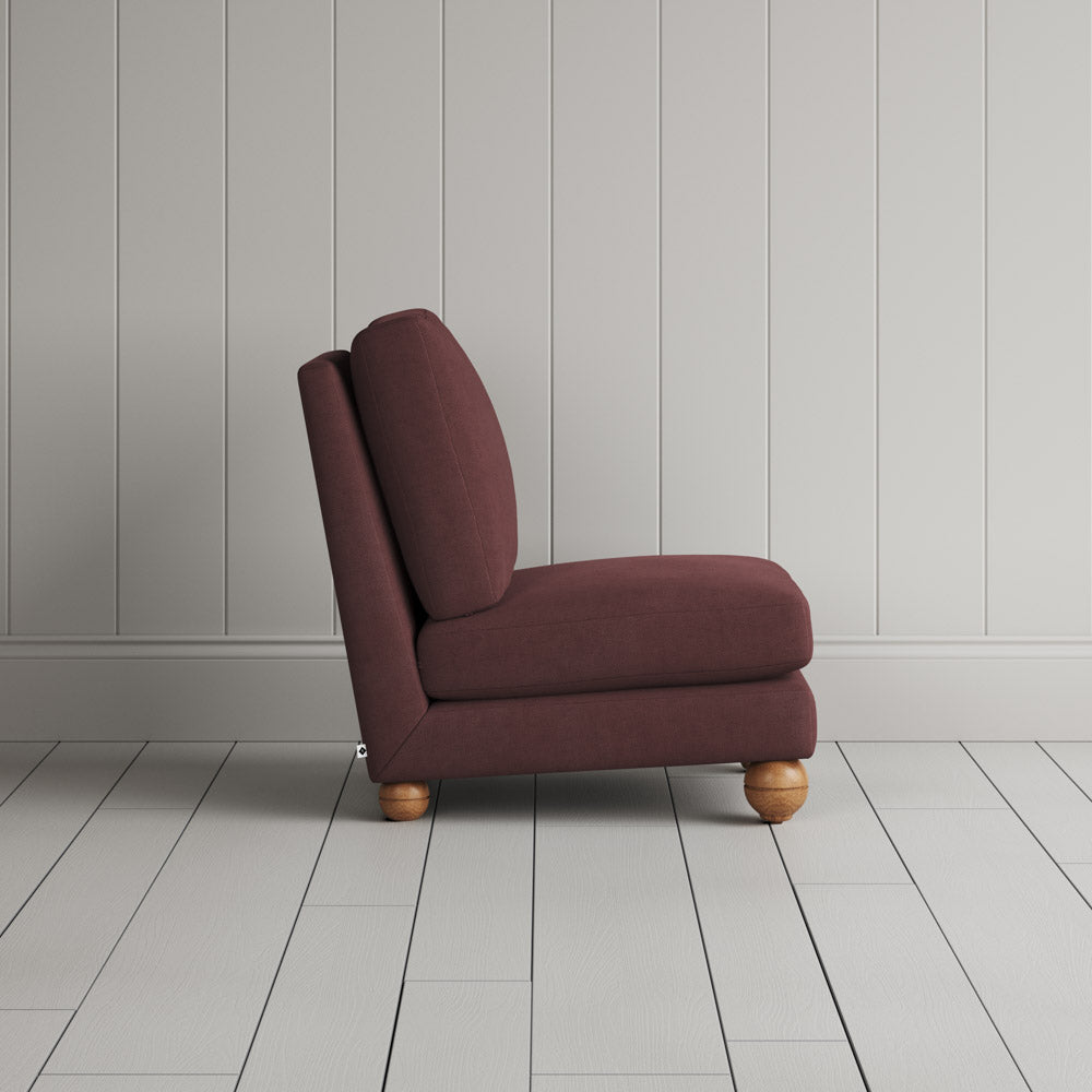  Perch Slipper Armchair in Maroon Color 