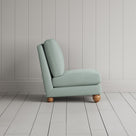 Perch Slipper Armchair in Laidback Linen Sky side profile