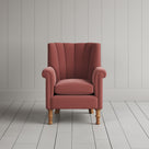 Front View of Time Out Armchair in Intelligent Velvet Damson
