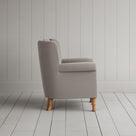 Time Out Armchair in intelligent velvet moonstone, side view by NiX.