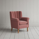 Time Out Armchair fluted back armchair in intelligent velvet rose, angled view by NiX.