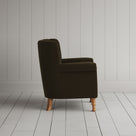 Time Out Armchair in intelligent velvet seaweed, side view by NiX.