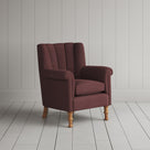 Time Out Armchair fluted back armchair in laidback linen damson, angled view by NiX.