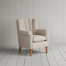 Time Out Armchair fluted back armchair in laidback linen dove, angled view by NiX.