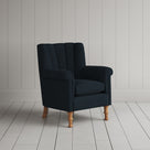 Time Out Armchair fluted back armchair in laidback linen midnight, angled view by NiX.