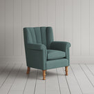 Time Out Armchair fluted back armchair in laidback linen mineral, angled view by NiX.