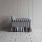 Curtain Call Armchair in Regatta Cotton, Blue, Side View - Nicola Harding