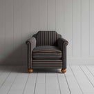 Dolittle Armchair in Regatta Cotton, Charcoal, Front View - Nicola Harding