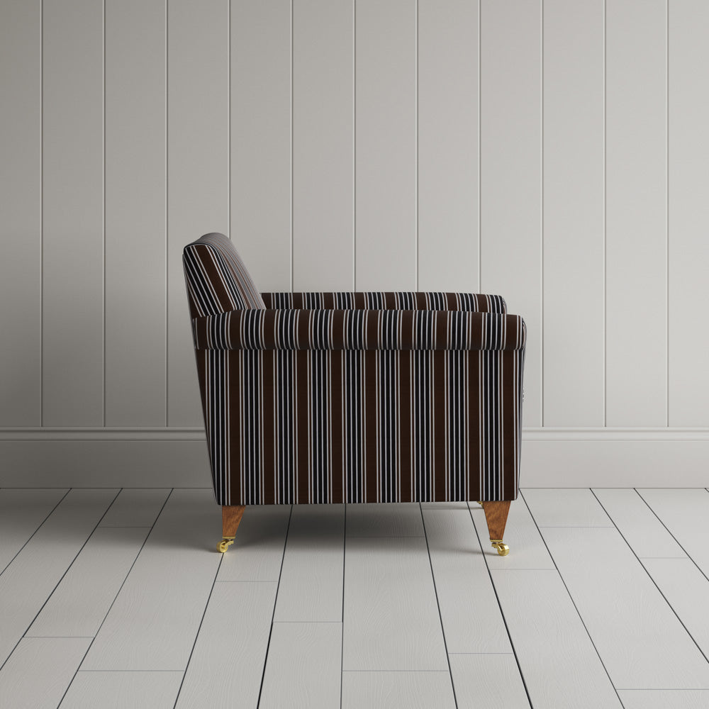Idler Armchair in Regatta Cotton, Charcoal - Nicola Harding