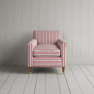 Idler Armchair in Slow Lane Cotton Linen, Berry - Nicola Harding