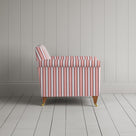 Idler Armchair in Slow Lane Cotton Linen, Berry - Nicola Harding
