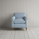 Idler Armchair in Slow Lane Cotton Linen, Blue - Nicola Harding