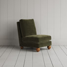 Perch Armchair slipper chair in classic corduroy caper, angled view by NiX.