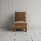 Perch Armchair in classic corduroy stone beige, full front view by Nicola Harding.