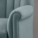 Time Out Armchair in Laidback Linen Cerulean, Arm Closeup Design - NiX