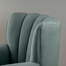 Time Out Armchair in Laidback Linen Mineral, High Back Design Closeup View - NiX