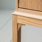 Design Closeup of Bits and Bobs Bedside Table, Natural Oak, Left Hand Side - Nicola Harding