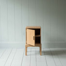 Bits and Bobs Bedside Table, Natural Oak, Left Hand Side With Open Door For Storage  - Nicola Harding