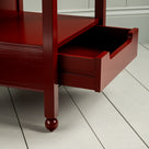 Slumber Bedside Table, Berry Red Closeup