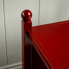 Closeup Design of Slumber Bedside Table, Berry Red