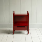 Front View of Slumber Bedside Table, Berry Red