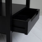 Open Drawer Closeup of Slumber Black Bedside Table - By NiX Studio