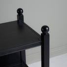 Top Design Closeup of Slumber Black Bedside Table - By NiX