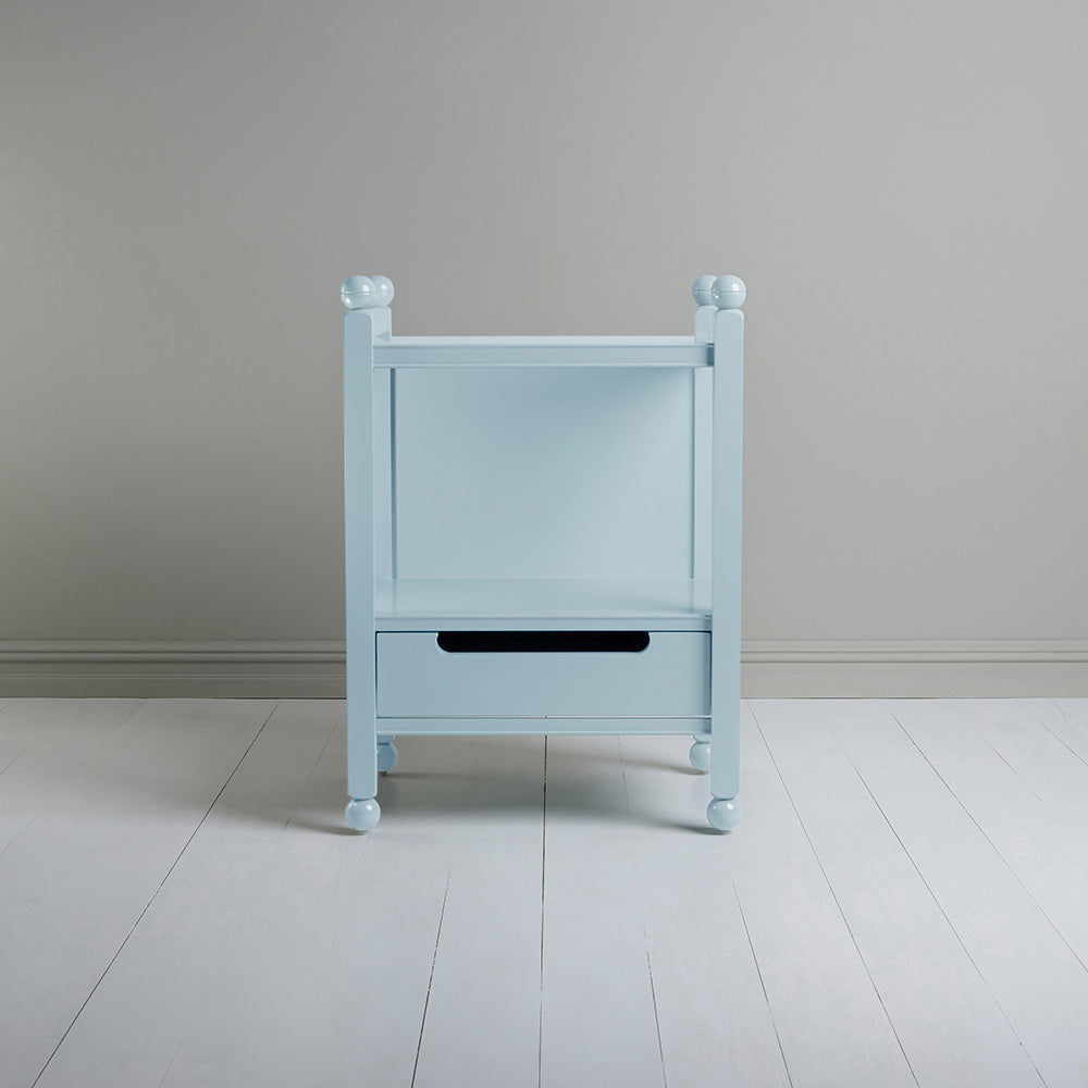  Front View of Pale Blue, Slumber Bedside Table - Nicola Harding & Co. 
