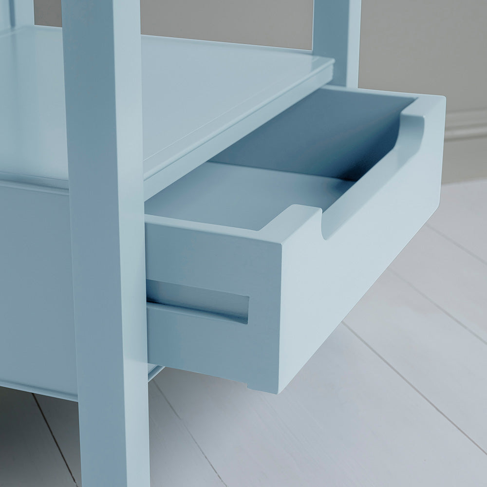 Drawer Closeup of Pale Blue, Slumber Bedside Table - NiX By Nicola Harding & Co.