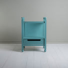 Front View of Slumber Bedside Table, Turquoise Blue - NiX By Nicola Harding & Co.