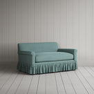Curtain Call Big Love Seat in Laidback Linen Cerulean by Nicola Harding & Co, handmade UK loveseat