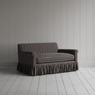 Three-quarter view of the Regatta Cotton Charcoal Curtain Call love seat by NiX.